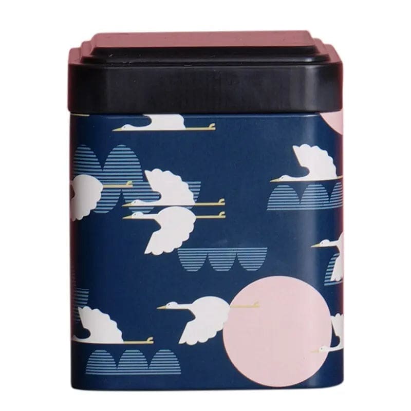Boite-a-The-Metal-Bleue-et-Oiseaux-1665514783 Boite à Thé Métal Bleue et Oiseaux