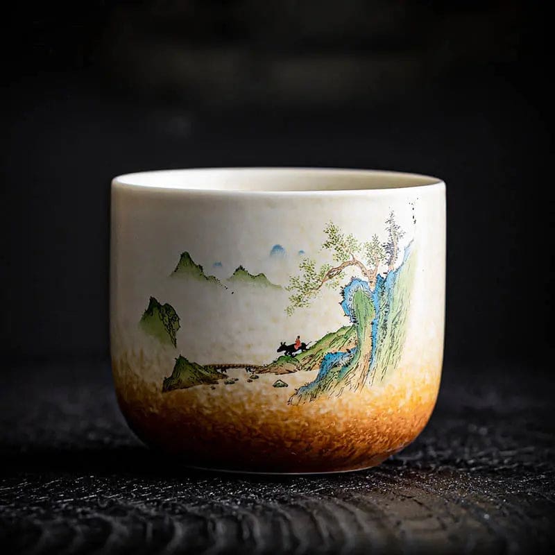 Tasse-a-the-en-ceramique-peinture-paysage-130ml-93336511