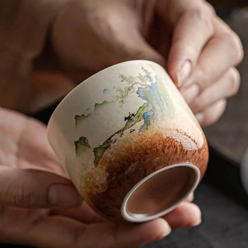 Tasse-a-the-en-ceramique-peinture-paysage-130ml-93336666