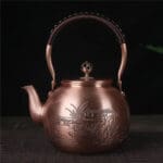 Théière Chinoise Ronde en Cuivre Champs 1.5L