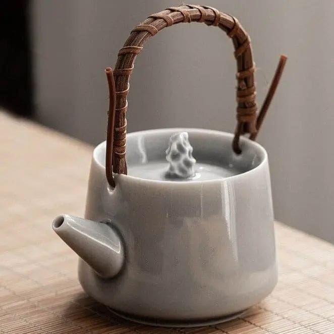 Théière Japonaise Haute en Porcelaine Grise 200ML